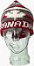 Canadiana Grey and Red Canada Maple Leaf Striped Knit Beanie