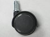 Swivel caster, 50mm urethane twin wheel ;7/16 X 7/8 grip ring stem. 90 pound load capacity.