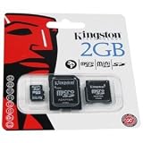 Produkt-Bild: Kingston TransFlash Micro SD + Adapter auf SD + Adapter auf Mini SD 2GB f&uuml;r Garmin-Asus n&uuml;vifone A50 n&uuml;vifone G60 n&uuml;vifone M10