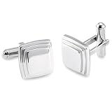 Polished Stainless Steel Cufflinks - Engraveable