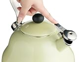 Review Cargo  / GREEN ENAMEL WHISTLING KETTLE