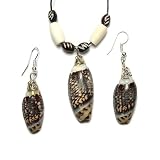 Seaside Natural Sea Shell Earrings and Necklace Set
