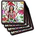 Glasswing Fairy Princess - Set Of 4 Ceramic Tile Coasters