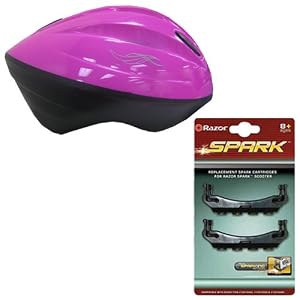 Razor Spark Scooter Pink Youth Accessory Bundle (Fits Recommended Ages 8-14) by 