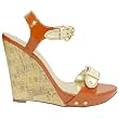 Michael Antonio Patent Faux Cork Wedges