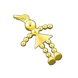 14K Yellow Gold Designer Girl Charm