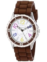 Cerentino Womens CR102-BRN  Brown Silicone Rubber Watch