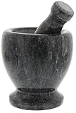 Marble Mortar and Pestle - Stone Mortar and Pestle - Black