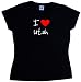 I Love Heart Utah Black Ladies T-Shirt