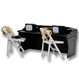 Black Breakaway Commentator Table Playset for Wrestling Action Figures