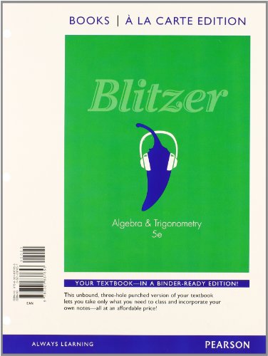 Algebra and Trigonometry, Books a la Carte Edition plus MyMathLab with Pearson eText -- Access Card (5th Edition)