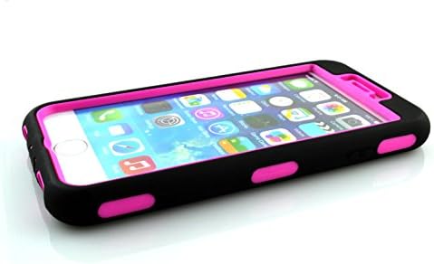 Sean Cute Polka Dots Hybrid Protective Armor Defender Case for Iphone 6 4.7 Inch + 1 S-Smile Stylus (Polka Rose)