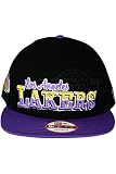 Men's Los Angeles Lakers NBA HWC Split Block 9fifty Snapback Cap by New Era (Black-Purple)(Size=MIS)