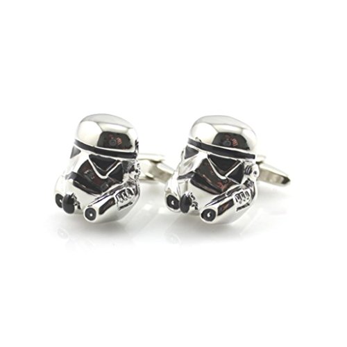 Clone Trooper Star Wars Palladium Helmet Cufflinks Wedding Groom Men Cuff Links
