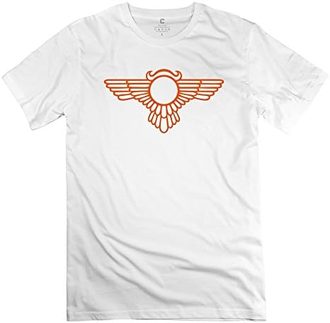 ZYA6W Men Winged Globe Symbol Cotton T-Shirt White M,Sport Apparel