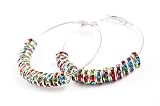 Basketball Wives POParazzi Rhinestone Rings Earring SILVER/Multi HE1029RDMLT