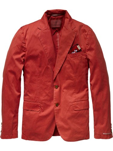 Scotch & Soda Herren Sakko 12010230020 - Blazer - bright washed blazer, Gr. 46 (S), Rot (3 Preisvergleich