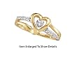 Stunning 10k. Yellow Gold Diamond Promise Heart Ring