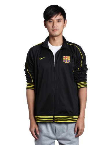 NIKE Herren Fussball Trainings Jacke FC Barcelona Core, black/tour yellow, L, 419898 Preisvergleich