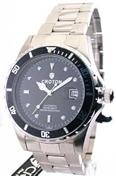 Croton CA301094SSBK Men's Automatic Black Dial Stainless Steel Watch
