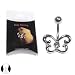 Sg Paris Piercing Nombril Femme Acier Transparent / Cristal