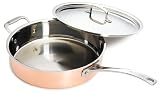 Gourmet Standard 11 Inch Copper Tri-Ply Saute Pan with Lid - CT11772