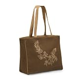 Olive N Figs Olive Embroidered Tote