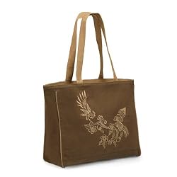Olive N Figs Olive Embroidered Tote