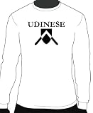 Udinese Calcio Basic Logo Long Sleeve Tee, Adult Medium - White