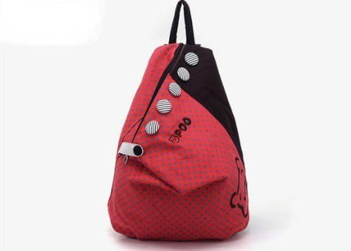 Girl's Canvas School Bag Stripe and Bow Backpack Sweet Lovely Rucksack Korean Knapsack Casual Laptop Backpack for Students Ladies Women Girls (red)