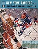 New York Rangers vs. Chicago Blackhawks March 10, 1965 Vintage Hockey Program with 2 Ticket Stubs