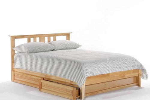Thyme Queen Platform Bed w/ Natural Finish plus 2-Drawer Set
