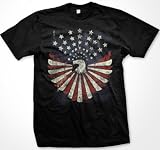 Bald Eagle American Flag Colors Mens T-shirt, Red White And Blue Eagle Design Mens Shirt