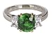 Platinum Cushion Cut Tsavorite and Diamond Ring (3.33 ct (No Suggestions) center, 0.81 cttw diamonds), Size 6
