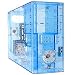 11-Bay ATX Transparent Blue Computer Case with 3 LED Fans