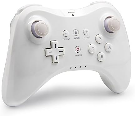 JCalcifer Nintendo Wii U Pro Controller Dual Analog Wireless Gamepad Controllers - White