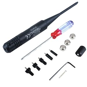 Cvlife .177 to .50 Caliber Rifle Gauge Red Dot Laser Boresighter Bore Sighter