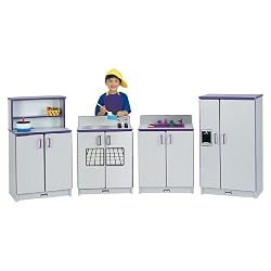 Rainbow Accents Kitchen 4 Piece Set-Purple Edging