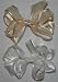 Hair Bows ~ Baby Size Satin & Organza Bow (Ivory or White) ~ Wedding Flower Girl