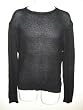 NSF Mens Ellis Crew Waffle Sweater in Black