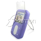 Kroo Kickstand Skin Silicone Case for Creative Zen Vision:M (Purple)