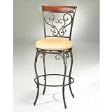 Knightsbridge Swivel Counter with Wood and Metal Back Base