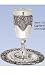 Grapes Motifs Nickel Plated Elijah Cup and Matching Coaster