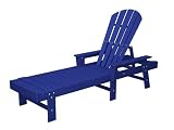 Polywood Outdoor Furniture South Beach Chaise Lounge - Pacific Blue-Recycled Plastic Materials