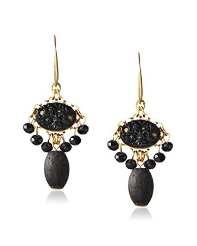 David Aubrey Small Floral Cabochon Earrings