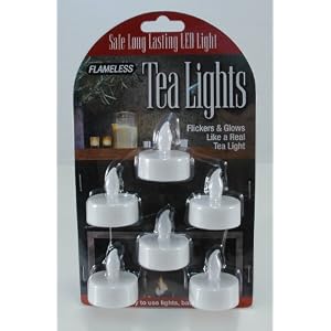 Mark Feldstein and Associates TL1036 White Tea Lights 6-Pack by Mark Feldstein & Associates