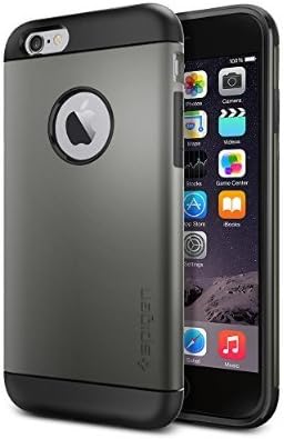 iphone 6 iphone 6s Spigen Military Extreme Shockproof Protection Tough Armor Heavy Duty Dual Layer Slim Fit Durable Extra Grip Case Shock Impact Resistant Bumpers Thin Absorbing Case (Gun-Metal)