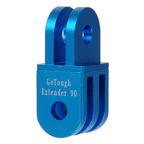 Fotodiox GoTough Extender 90 Blue Metal 20mm Extension with 90 Degree Turn for GoPro HD Hero Cameras and All GoPro Adapter Mounts