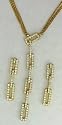 18k Yellow Gold Pendant and Earring Set 2.06k G.V.V.S. Diamonds Damiani Design Made in Italy (also available in 18k white gold)