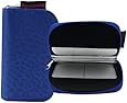 Memory Card Carrying Case -Portable 8 Pages 22 Slots SD SDHC MMC CF Micro SD Storage Protector(New Blue)